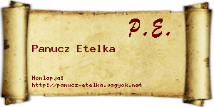 Panucz Etelka névjegykártya